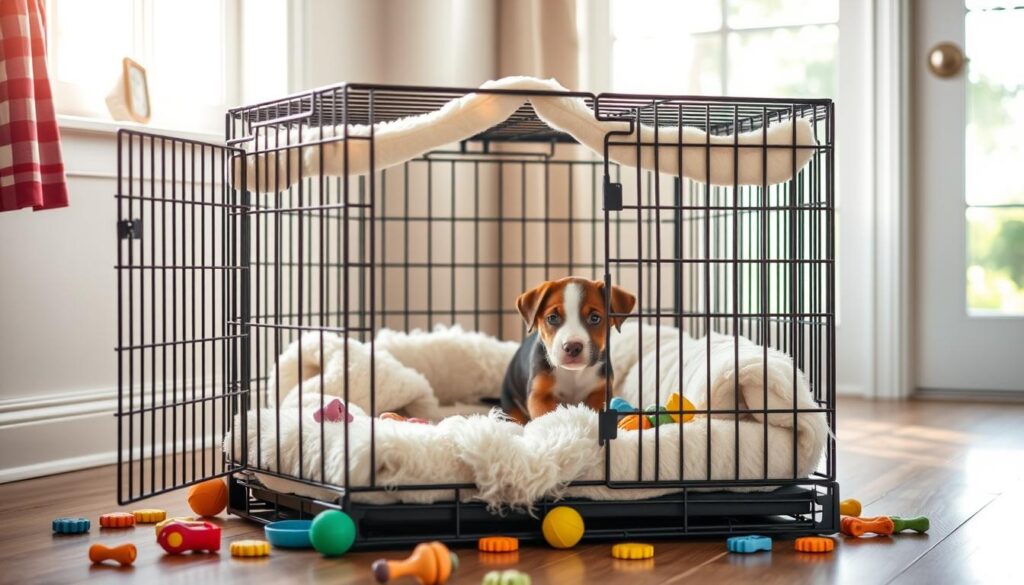 puppy crate introduction